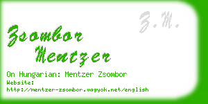 zsombor mentzer business card